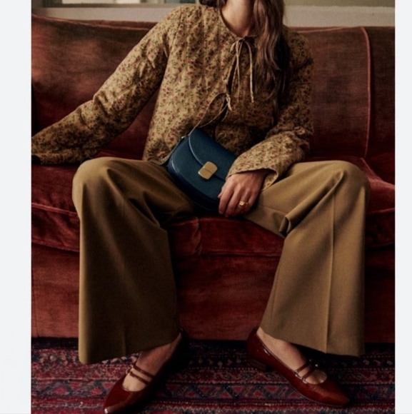 SÉZANE Paoline Tie Front Jacket In Miranda Beige Floral Print New 40/8 RARE NWOT - Picture 5 of 16